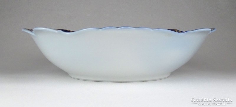 1E566 Nagyméretű kobaltkék porcelán gyümölcsös tál kínáló tál