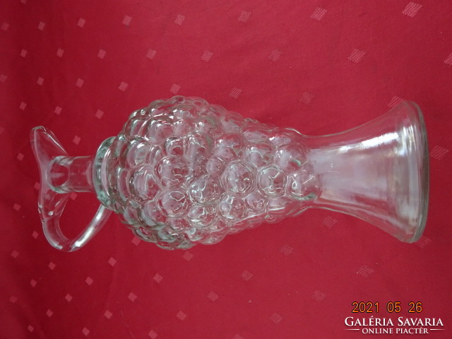 Glass wine jug in the shape of a bunch of grapes, 7.5 dl. Height 29 cm. He has! Jókai.
