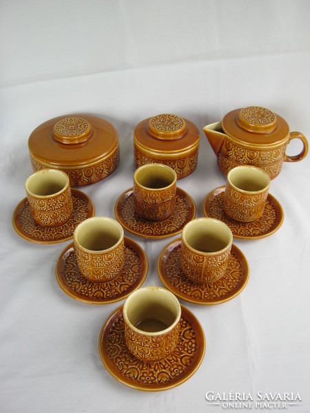 Granite zahajszky retro ceramic coffee set for 6 people