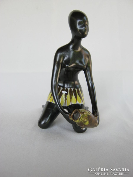 Art deco porcelain African girl