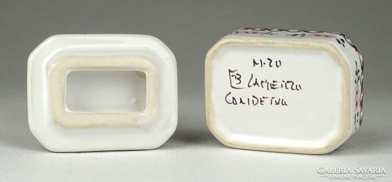 1E561 Kisméretű jelzett olasz porcelán gyűrűtartó