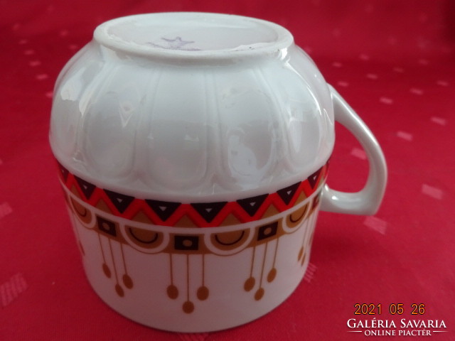 Czechoslovak porcelain mug with brown pattern. He has!