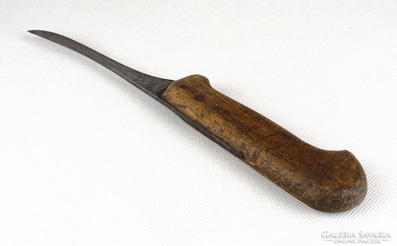 1E579 Régi szénacélpengés konyhai kés 25.5 cm