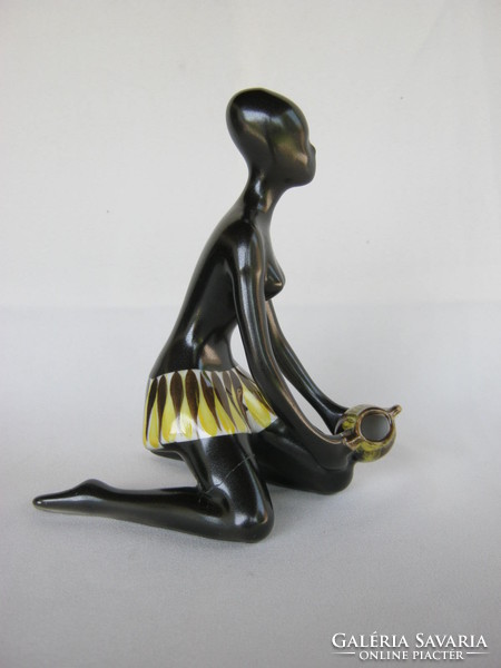 Art deco porcelain African girl