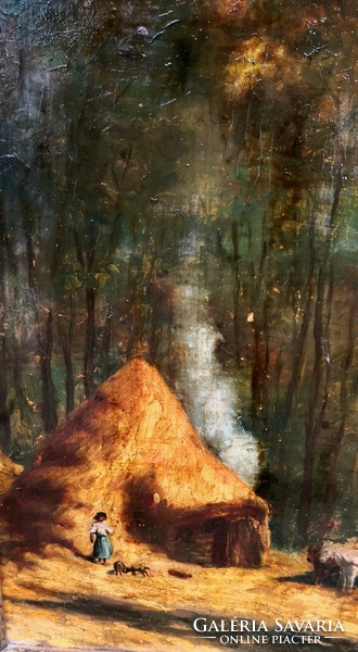 FK/100 - Ismeretlen festő – Élet az erdő mélyén