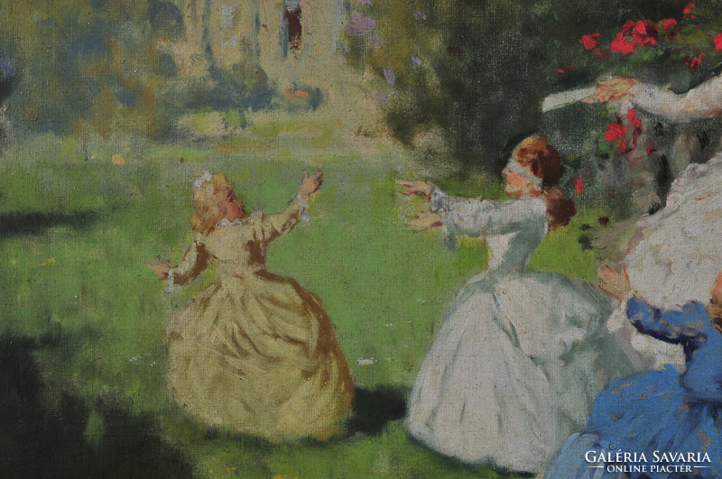 Lajos Bruck(1846-1910): garden fun,