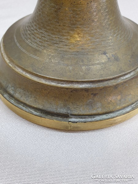 Antique candle holder, old brass candle holder,