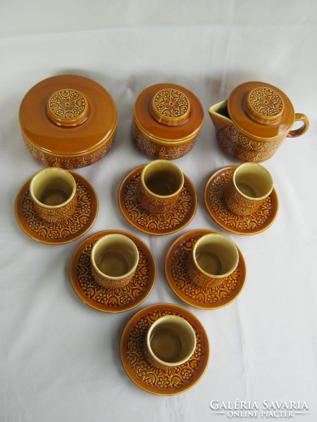 Granite zahajszky retro ceramic coffee set for 6 people