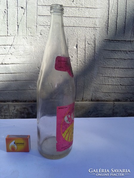 Régi címkés colás üveg - ára anno 12 Ft + üveg - egy literes