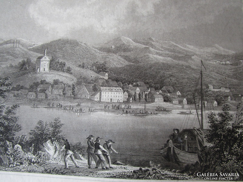 Hungary's battina on the Danube landscape marked section image approx. 1850
