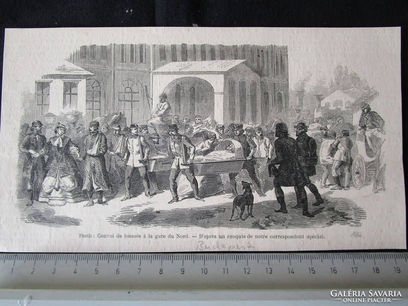 Budapest Plague Revolution Wounded Group marked section image approx. From 1850
