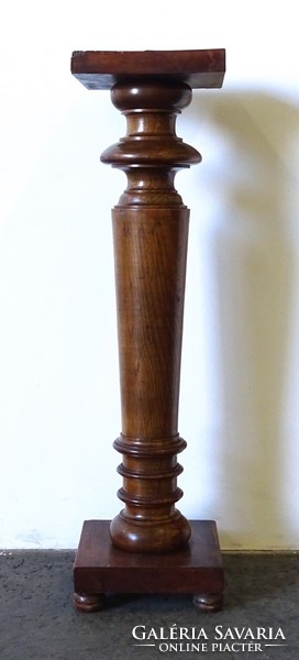 1E752 Antik fa szobortartó posztamens 97 cm
