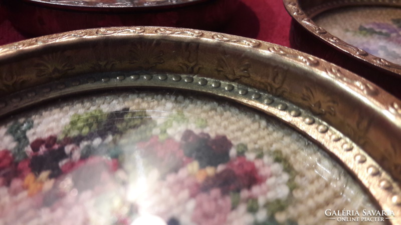 5 tapestry copper bowls