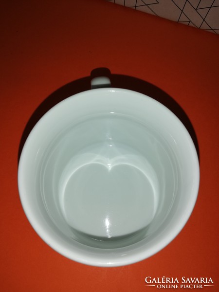 Retró Zsolnay csésze, bögre narancssárga mintával 7.
