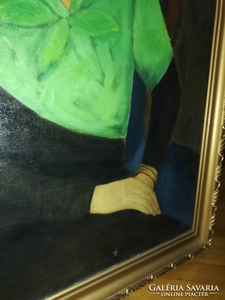 Bartók jelzéssel : Smaragd ruhás nő