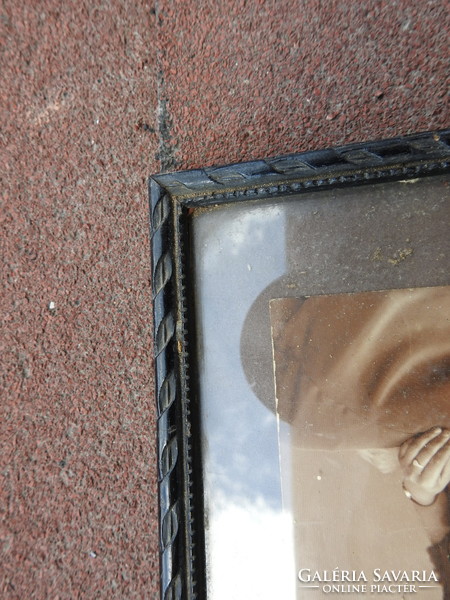 Antique wooden frame - with old photo