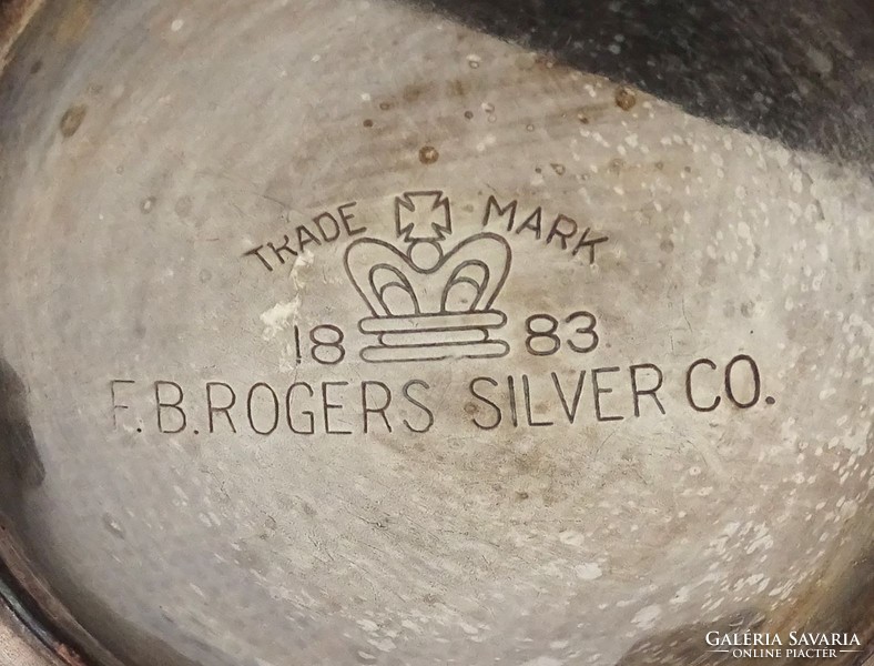 1E708 Régi ezüstözött F.B. Rogers cukortartó és tejszínes kiöntő