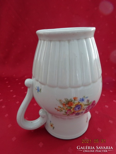 Kispest granite Hungarian porcelain, water jug with flower pattern, height 21.5 cm. He has!