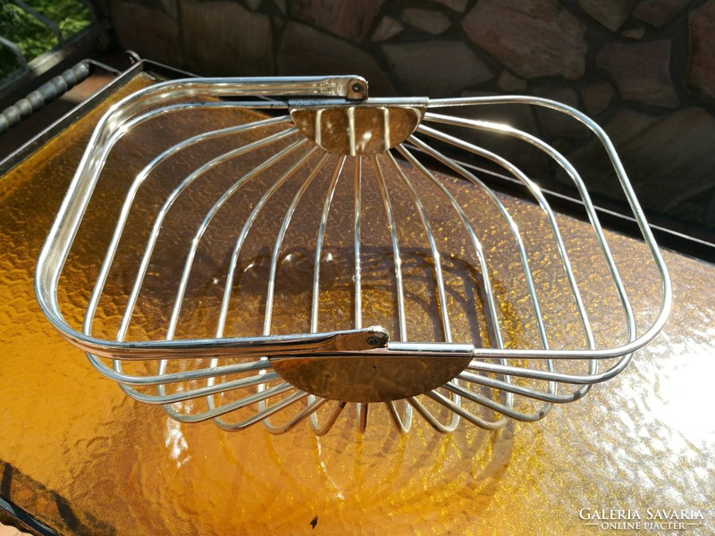 Silver-plated metal basket-v.