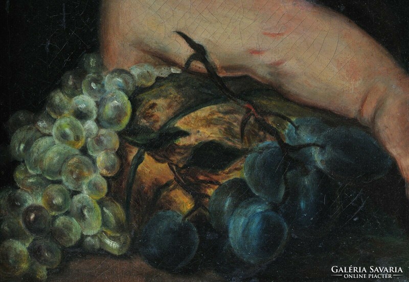 Puttó gyümölcsökkel, portré, 19. század