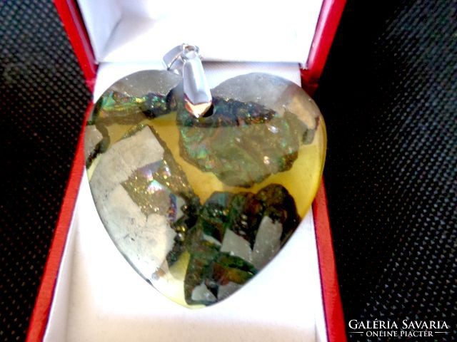Amazing pendant of pyrite geoda