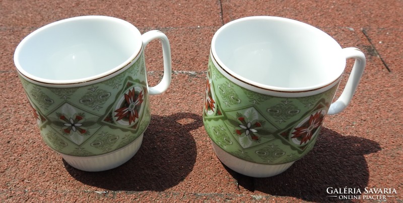 Pair of old -marked- Chinese cocoa mugs