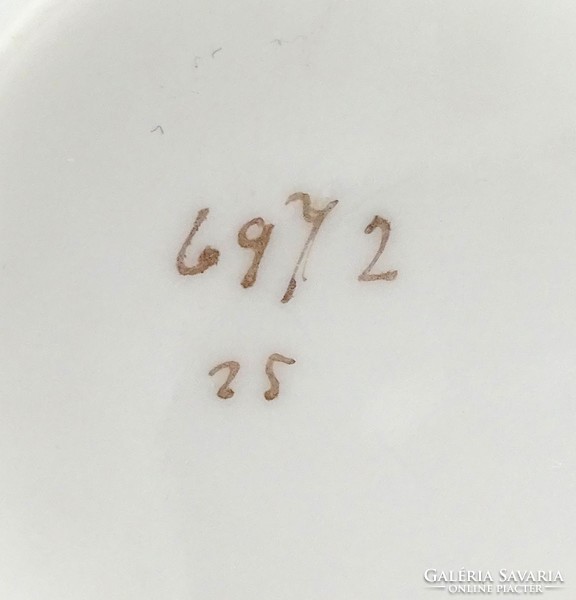 1E795 Régi gazdagon aranyozott impozáns porcelán kávéskészlet