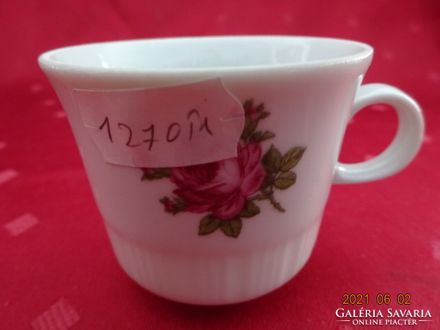 Colditz német porcelán kávéscsésze rózsa mintával, magassága 5,3 cm. Vanneki!