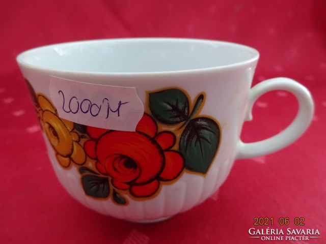 Winter porcelain German porcelain teacup with colorful flowers. He has!