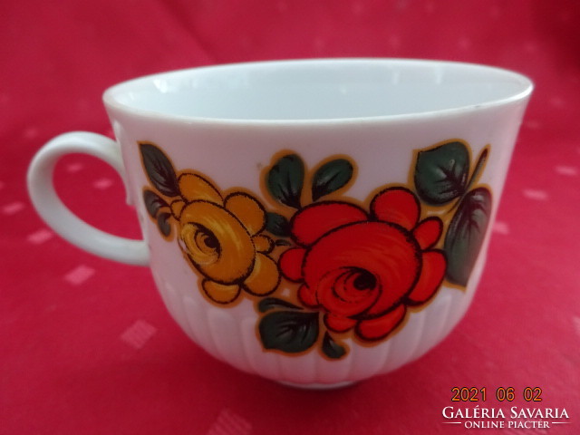 Winter porcelain German porcelain teacup with colorful flowers. He has!