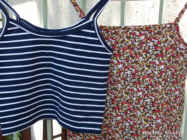 2 pcs pretty summer top-blouse-t-shirt with spaghetti straps s-m- for holidays, hot days