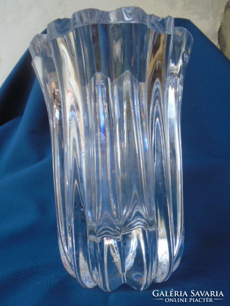 Josef Hoffmann - Moser ?art deco üveg váza nehéz közel 3,5 kg