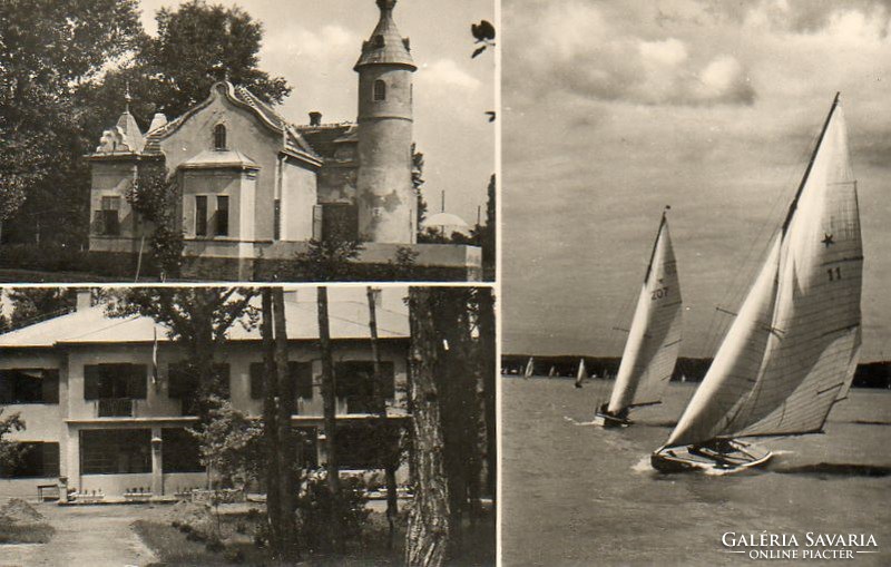 Ba - 138 panoramas of the Balaton region in the middle of the 20th century. Balatonfenyves, port