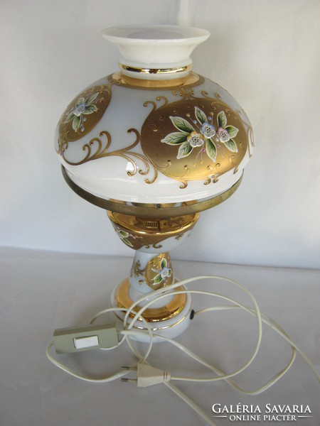 Bohemia richly decorated glass table lamp