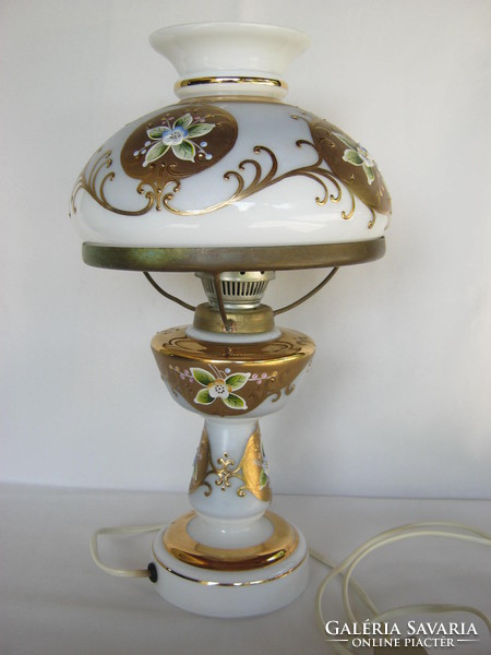 Bohemia richly decorated glass table lamp