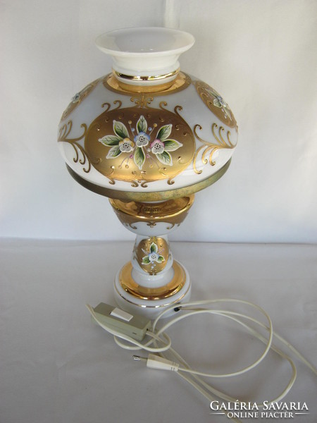 Bohemia richly decorated glass table lamp