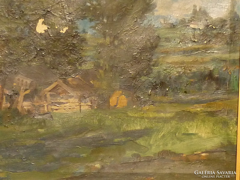 Eladó szignózott (beazonosítatlan) magyar festő olajvászon festménye