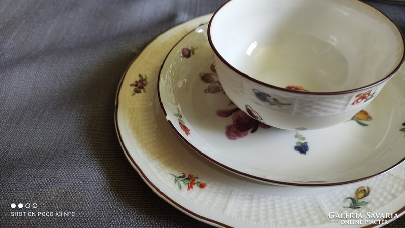 Antique nymphenburg quality German porcelain coffee tea breakfast set for 6 people