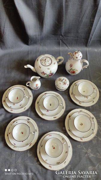 Antique nymphenburg quality German porcelain coffee tea breakfast set for 6 people