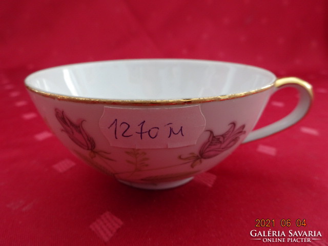 Czechoslovak porcelain teacup with rose pattern, diameter 9 cm. He has!