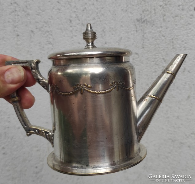 Art Nouveau, antique tray coffee jug silver nature, collection, coffee, serving, art deco retro