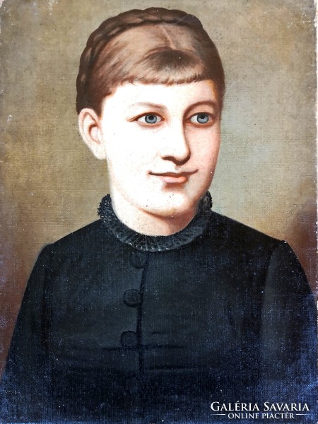 FK/106 - 170-190 éves alkotás!!! Ismeretlen festő – Váradi Szakál Antónia portréja