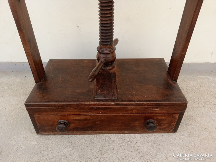 Antique drawer carved large hardwood book graphic press mid 1800s 4309