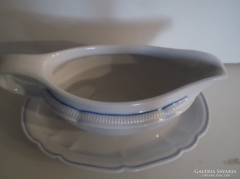 Bowl - Bavarian - 21 x 14 x 10 cm - snow white - old - porcelain - flawless - sauce bowl