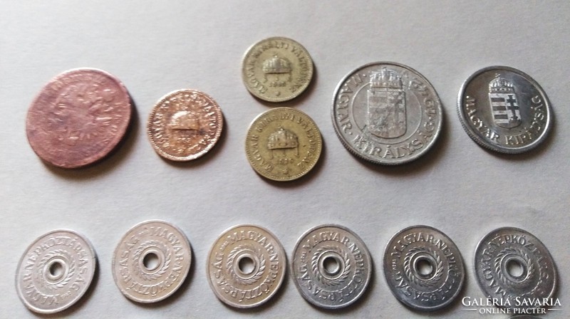Magyar forgalmi pénzérmék, 1861-1963 ritkább darabok is