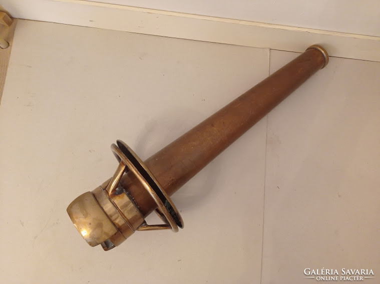 Antique Red and Brass Boat Fire Department Ship Accessory Fire Pipe End 4234
