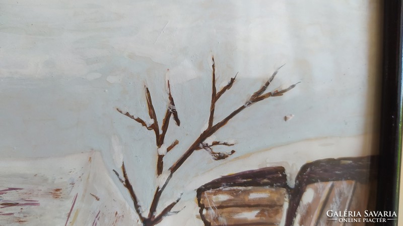 (K) nice winter painting with seemajer mark