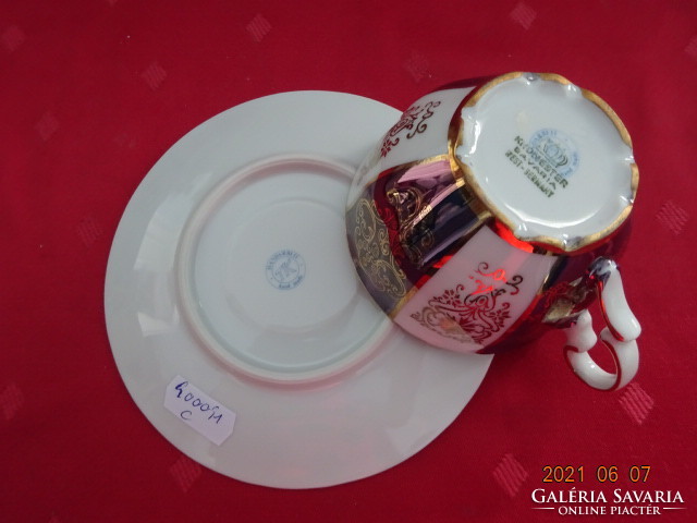 Bavaria German porcelain coffee cup + placemat, bad hofgastein - souvenir. He has!