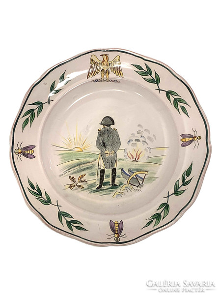 Faience plate of Napoleon, France