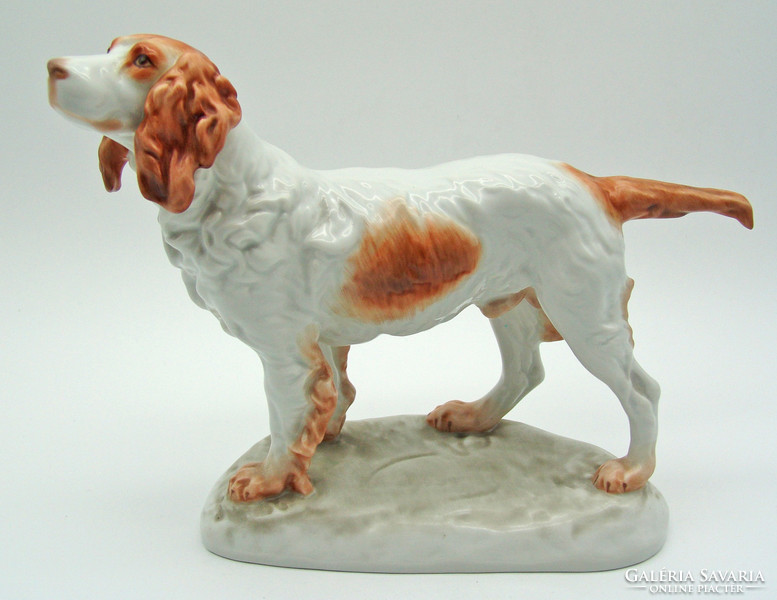 B772 Herend Vastagh György porcelain spaniel dog - beautiful collector's item